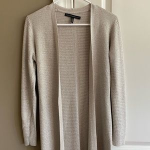 White House Black Market gold cardigan
